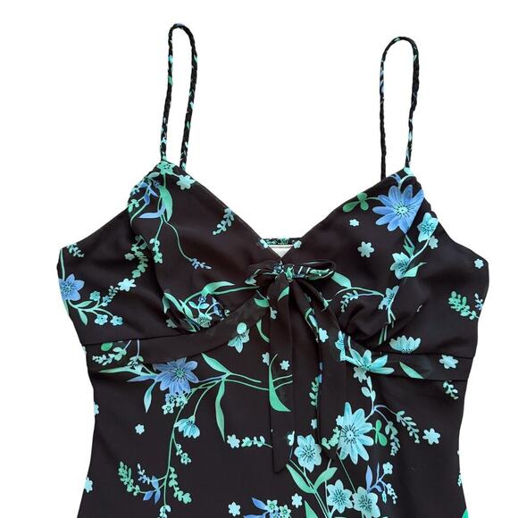 VTG Fashion Bug Floral Asymmetrical Dress Sz 10 12 Y2K 90s Vintage Fairy dainty - Picture 2 of 13